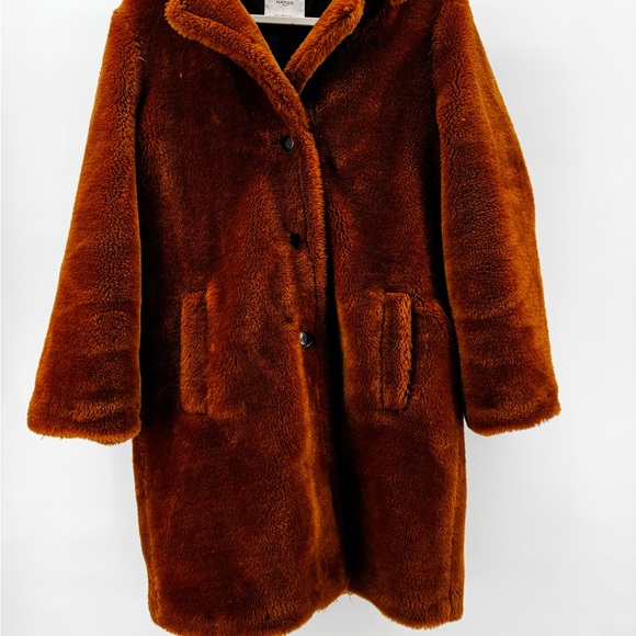 Mango Jackets & Blazers - MANGO Faux fur teddy coat - cognac brown size L